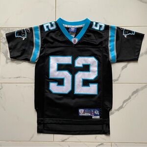 Carolina Panthers Jon Beason #52 NFL Football Jersey Youth Size S Reebok Black